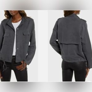 New RAILS Rowen Star Embroidered Military Style Jacket